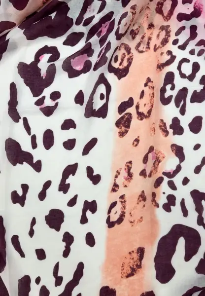 Leslii Schal Leo Look In Pink Orange