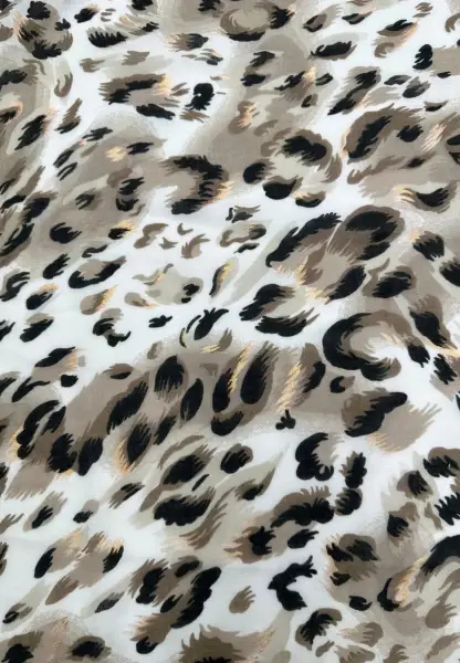 Leslii Schal Leo Muster In Beige Schwarz