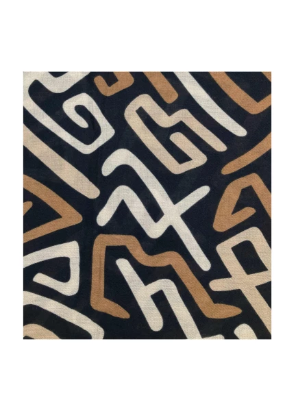 Leslii Schal Mit Abstraktem Graphischem Muster Schwarz