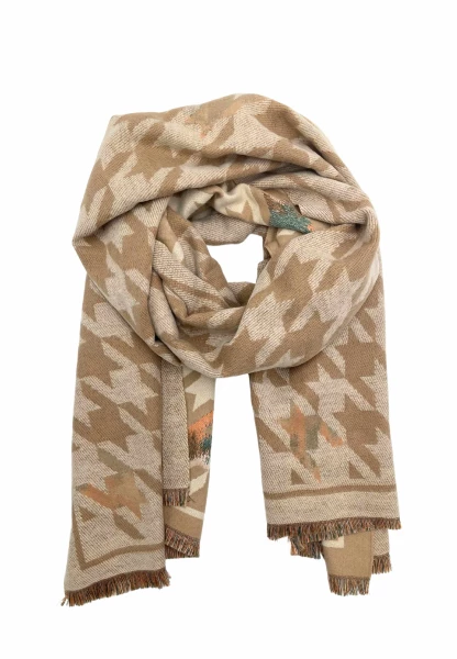 Leslii Schal Mit Pepita-Muster Creme Beige