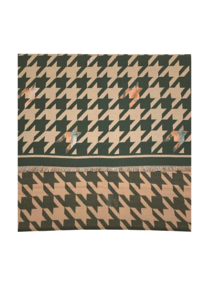 Leslii Schal Mit Pepita-Muster Oliv Beige