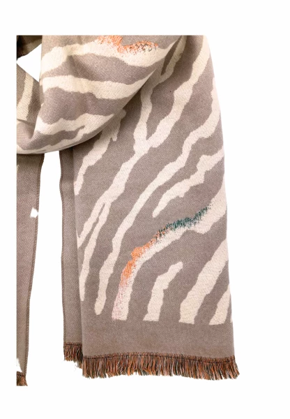 Leslii Schal Mit Zebra-Muster Beige