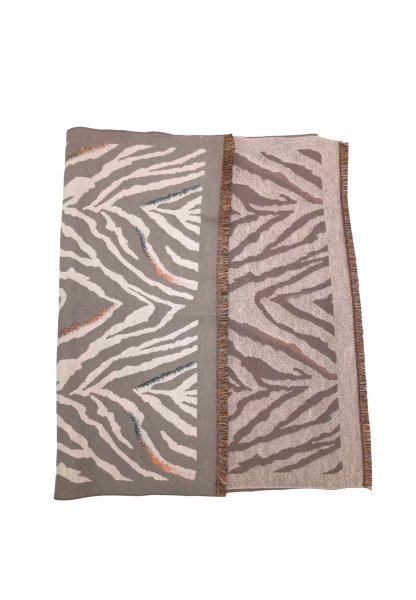Leslii Schal Mit Zebra-Muster Beige