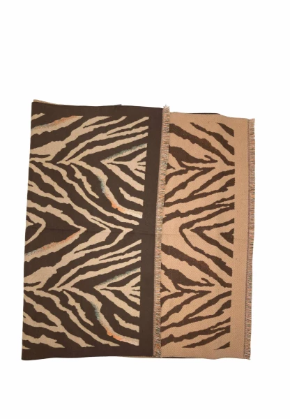 Leslii Schal Mit Zebra-Muster Coffee Braun