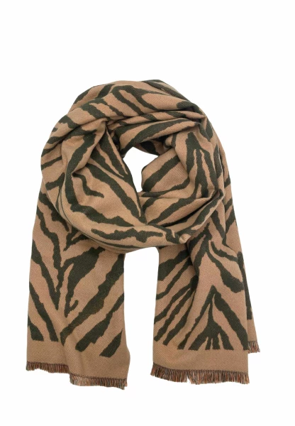 Leslii Schal Mit Zebra-Muster Oliv