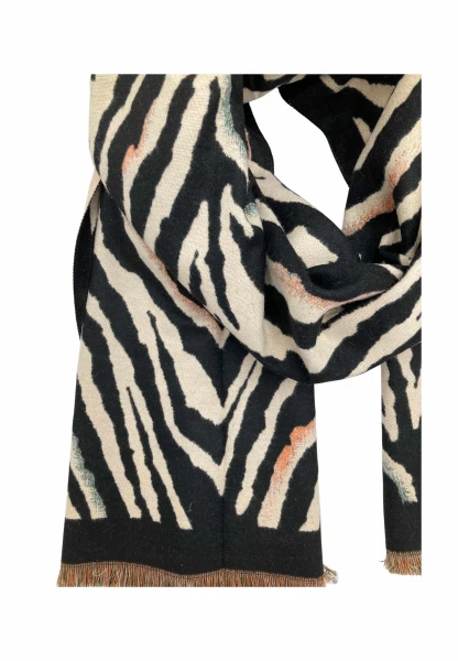 Leslii Schal Mit Zebra-Muster Schwarz