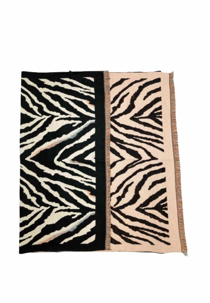 Leslii Schal Mit Zebra-Muster Schwarz