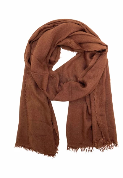 Leslii Schal Uni Viskose Bambus Cognac Braun Leslii Schal Uni Viskose Bambus Cognac Braun