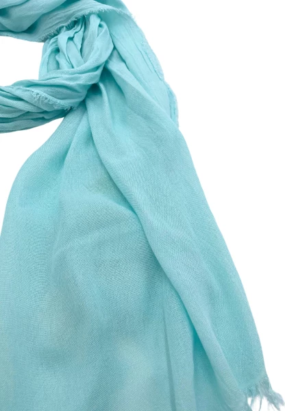 Leslii Schal Uni Viskose Bambus In Aqua
