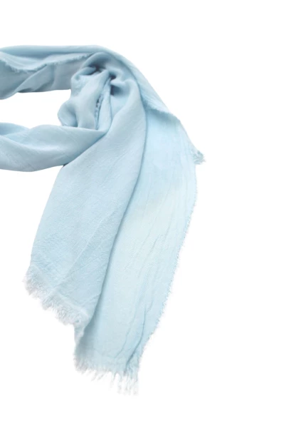 Leslii Schal Uni Viskose Bambus Natur-Schal Blauer Schal Einfarbig Nachhaltig Bamboo Eisblau