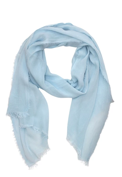 Leslii Schal Uni Viskose Bambus Natur-Schal blauer Schal einfarbig nachhaltig Bamboo Eisblau
