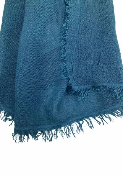 Leslii Schal Uni Viskose Bambus Natur-Schal Einfarbig Nachhaltig Bamboo Indoor Schal Petrol