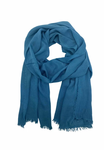 Leslii Schal Uni Viskose Bambus Natur-Schal einfarbig nachhaltig Bamboo Indoor Schal Petrol