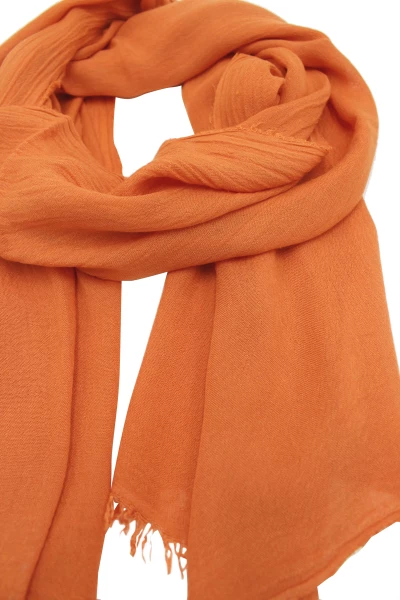 Leslii Schal Uni Viskose Bambus Natur-Schal Einfarbig Nachhaltig Bamboo Indoor Schal Korall-Orange