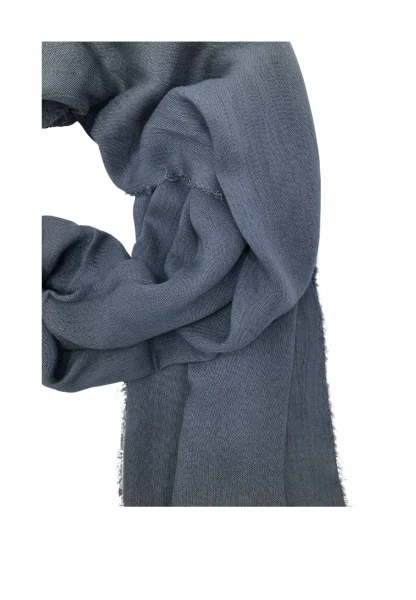 Leslii Schal Uni Viskose Bambus Natur-Schal Grauer Schal Nachhaltig Bamboo Indoor Schal Grau