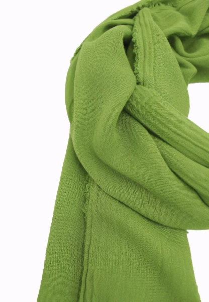 Leslii Schal Uni Viskose Bambus Natur-Schal Grüner Schal Einfarbig Nachhaltig Bamboo Apfelgrün