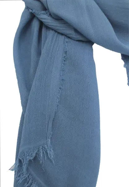 Leslii Schal Uni Viskose Bambus Natur-Schal Hellblau Schal Einfarbig Nachhaltig Bamboo Blau