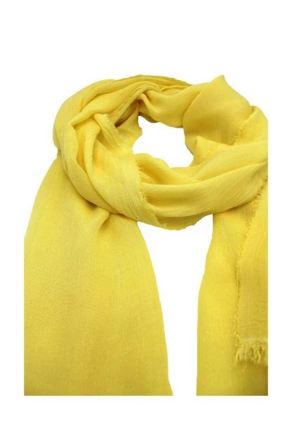 Leslii Schal Uni Viskose Bambus Natur-Schal Hellgelb Schal Einfarbig Nachhaltig Bamboo Gelb