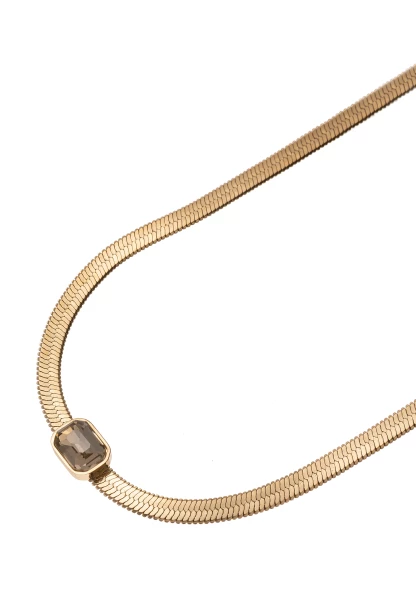 Leslii Schlangenkette Crystal Gold