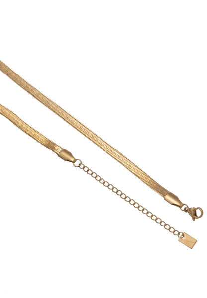 Leslii Schlangenkette Crystal Gold