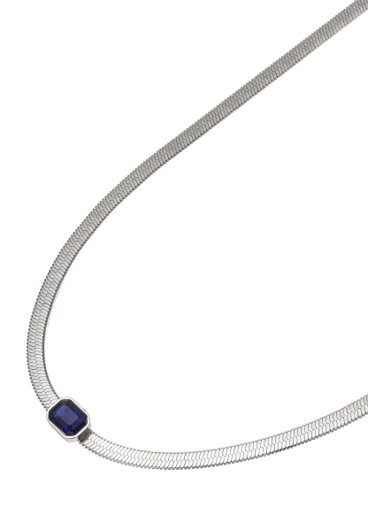 Leslii Schlangenkette Crystal Silber