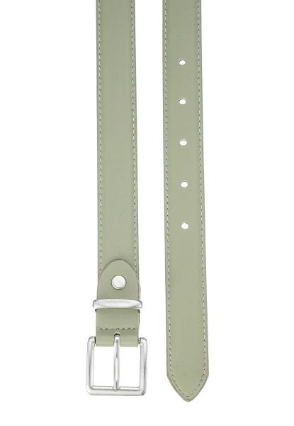 Leslii Schmaler Gürtel Leder/PU | Grün