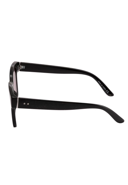 Leslii Sonnenbrille Big Retro Damen Sunglasses Designerbrille In Schwarz