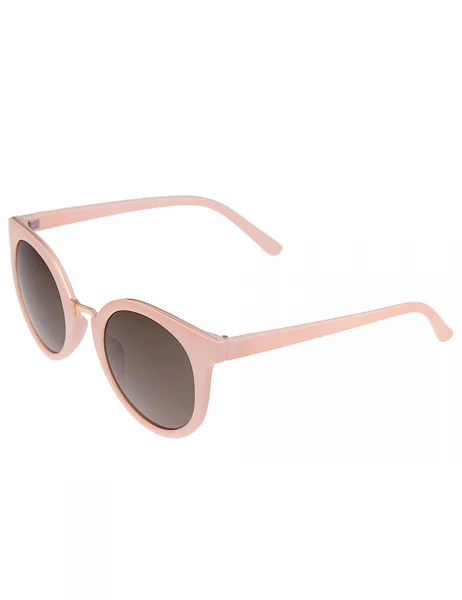Leslii Sonnenbrille Damen Classic-Look Designerbrille Sunglasses Rosa Kunststoff