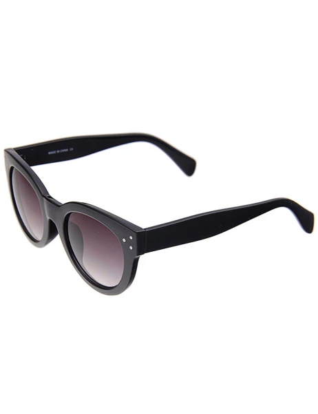 Leslii Sonnenbrille Damen Modern Classic-Look Schwarze Designerbrille Sunglasses Schwarz