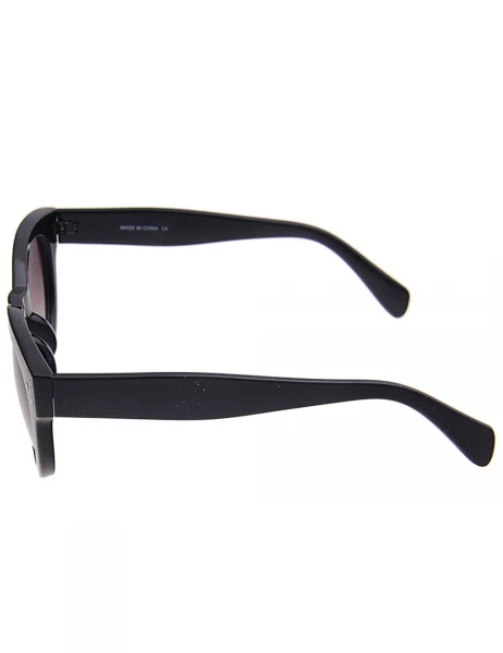 Leslii Sonnenbrille Damen Modern Classic-Look Schwarze Designerbrille Sunglasses Schwarz