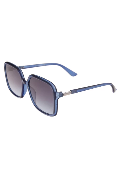 Leslii Sonnenbrille Damen Square Eckig Blaue Designerbrille Sunglasses Kunststoff Metall Blau