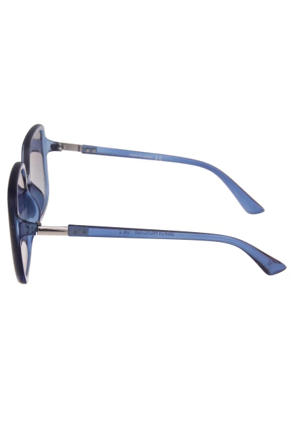 Leslii Sonnenbrille Damen Square Eckig Blaue Designerbrille Sunglasses Kunststoff Metall Blau