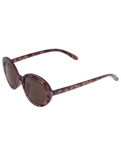 Leslii Sonnenbrille Retro Horn-Look Damen Sunglasses Designerbrille In Braun