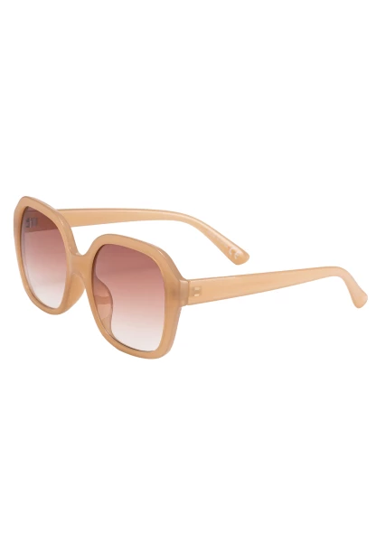 Leslii Sonnenbrille Retro Look Damen Sunglasses Designerbrille In Beige