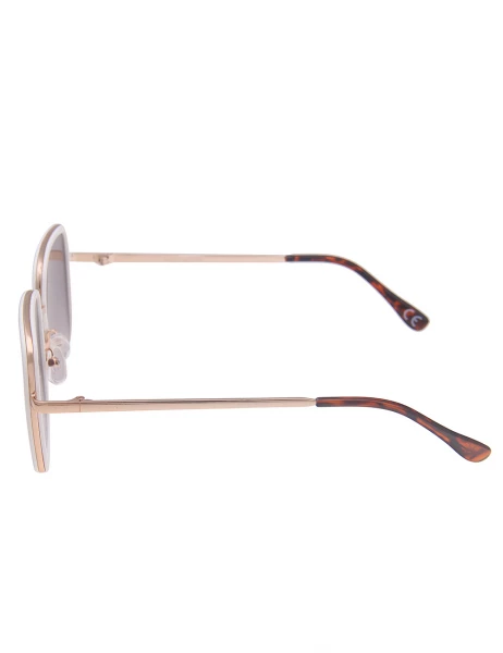 Leslii Sonnenbrille Square Look Eckig Damen Sunglasses Designerbrille In Weiß Gold