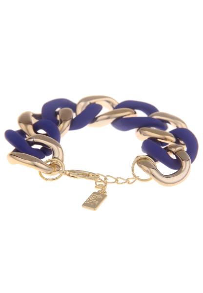 Leslii Statement Armband Glieder Armband In Blau Gold