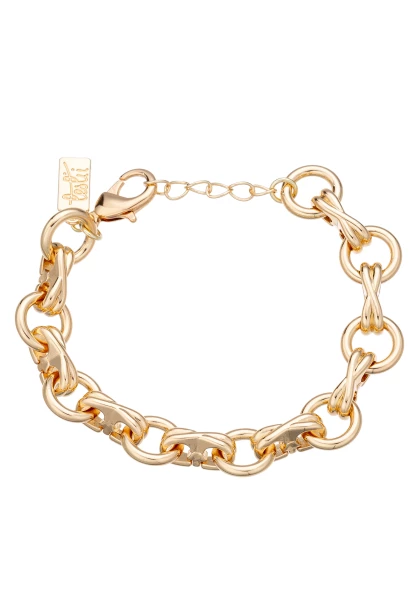 Leslii Statement Armband mit Gliedern in Gold