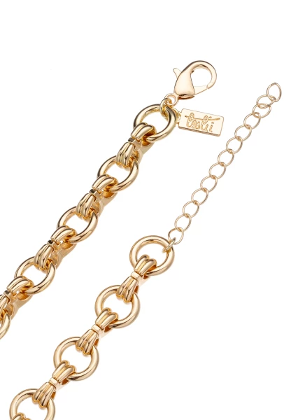Leslii Statement Kette Mit Gliedern In Gold