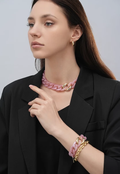 Leslii Statementarmband Rosa