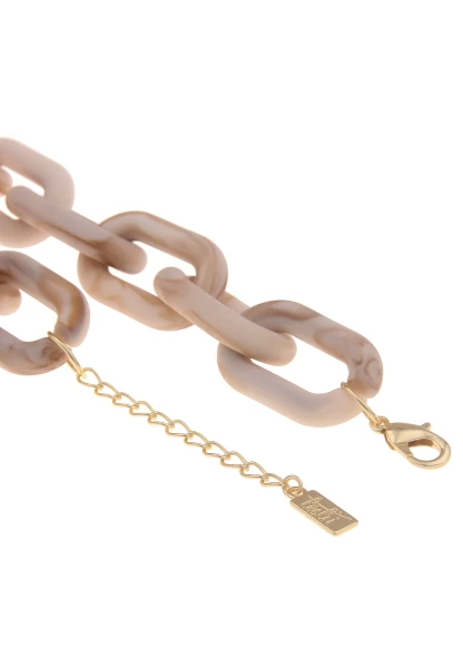 Leslii Statementkette Beige