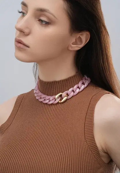 Leslii Statementkette Rosa