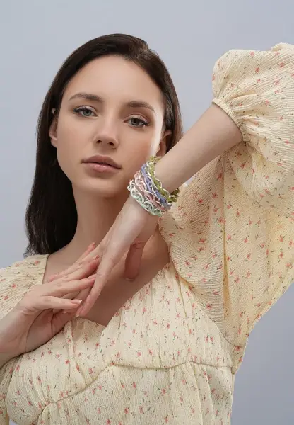 Leslii Stretch Glieder Armband Lila