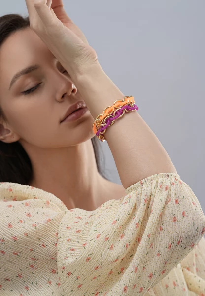 Leslii Stretch Glieder Armband Lila