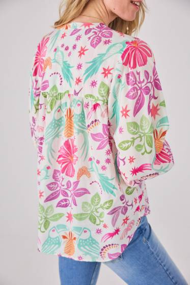 Lieblingsstück Bluse Mit Puffärmel Und Paradise Print