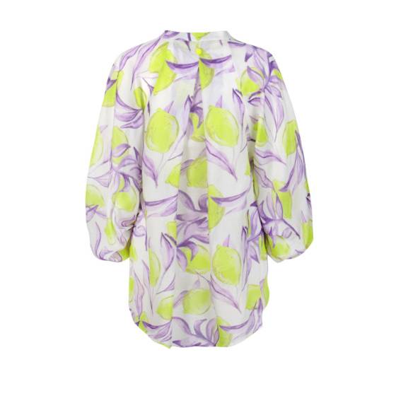 Lieblingsstück Bluse Mit Stehkragen Und Lemon Print