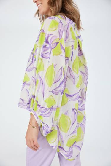 Lieblingsstück Bluse Mit Stehkragen Und Lemon Print