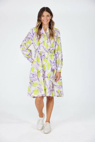 Lieblingsstück Durchgeknöpftes Kleid Mit Lemon Print