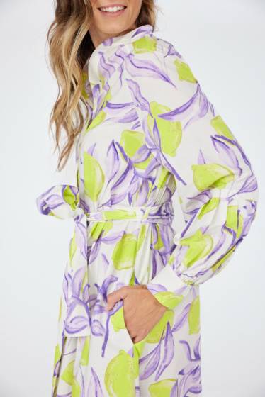 Lieblingsstück Durchgeknöpftes Kleid Mit Lemon Print