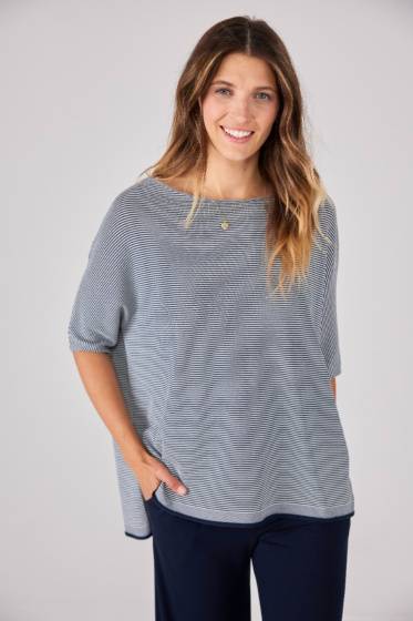 Lieblingsstück 3/4 Arm Strickshirt Mit Schlitz