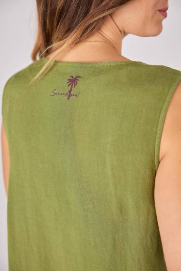 Lieblingsstück Ärmelloses Leinenkleid Mit Falte